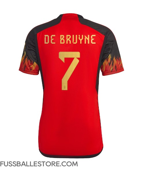 Günstige Belgien Kevin De Bruyne #7 Heimtrikot WM 2022 Kurzarm